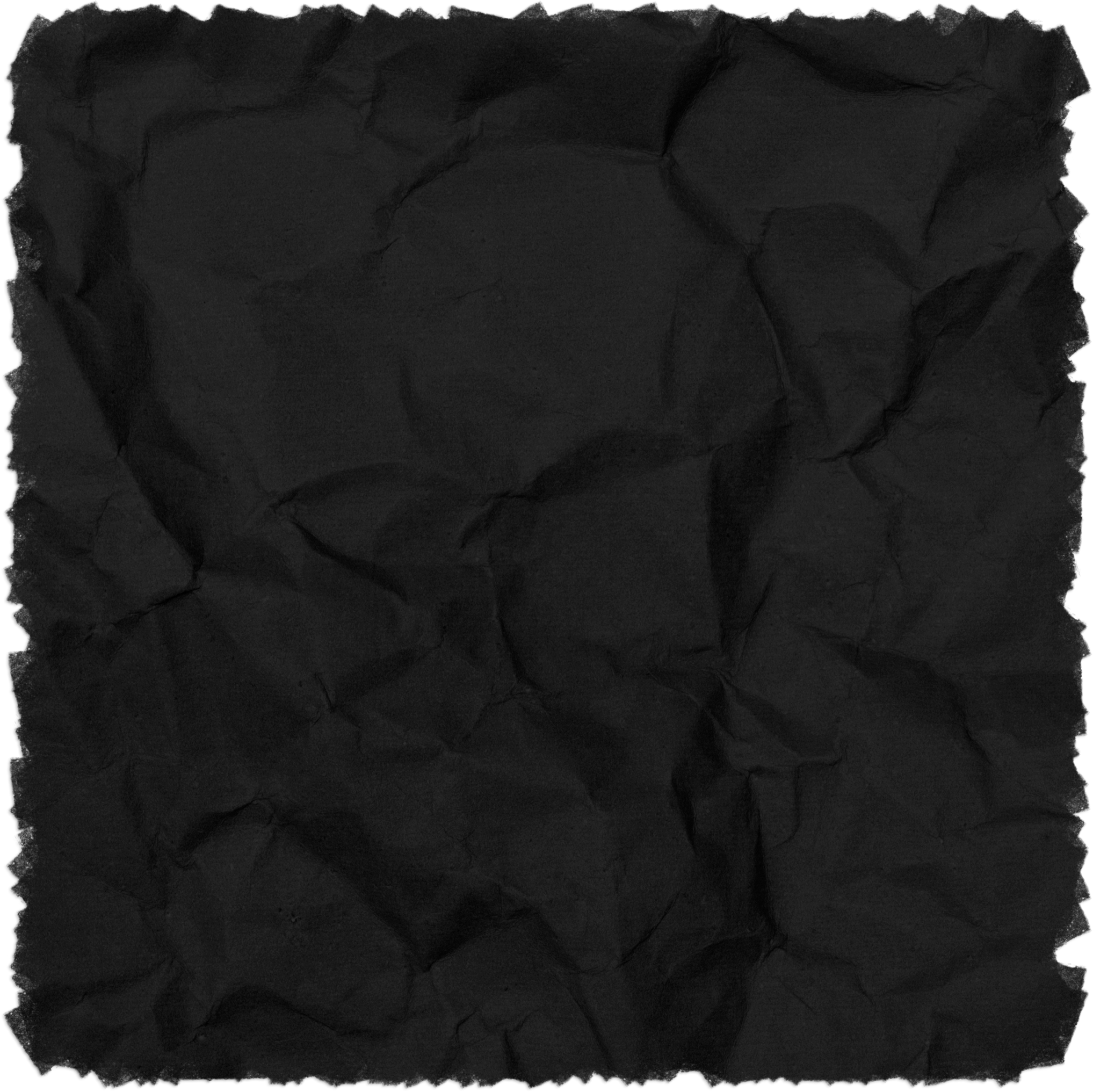 Black Crumpled Torn Paper